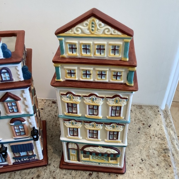 Set of 3 Partylite Tealight Candle Holder Cafe Vienna Prague Amsterdam - Picture 2 of 10